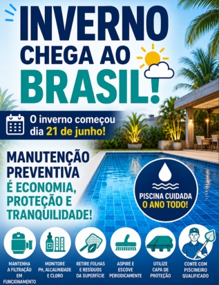 Inverno chega ao Brasil e reforça a importância da manutenção preventiva das piscinas