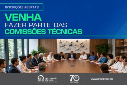 CRQ-SP abre inscrições para profissionais interessados em participar das Comissões Técnicas